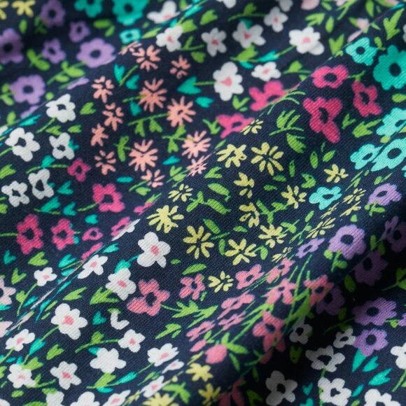 H&M Black Forals Prints Super Soft Sleeveless dress 100% Cotton Sting free frock - Picture 3 of 4